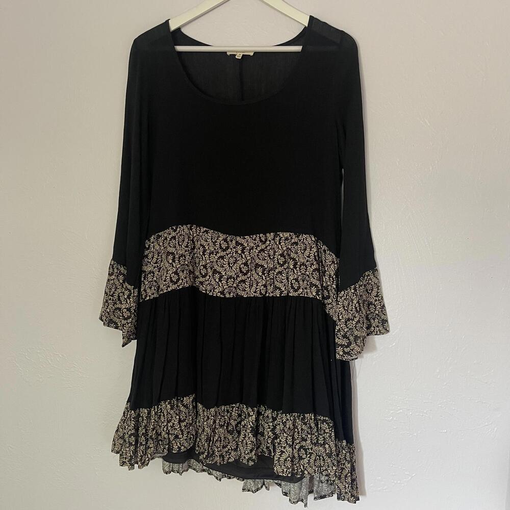 Boho Flowy Black Dress Size Medium